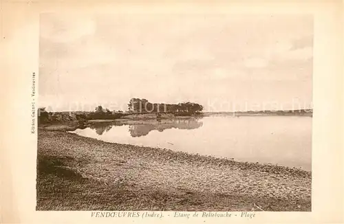 AK / Ansichtskarte Vendoeuvres Etang de Bellebouche Plage Vendoeuvres