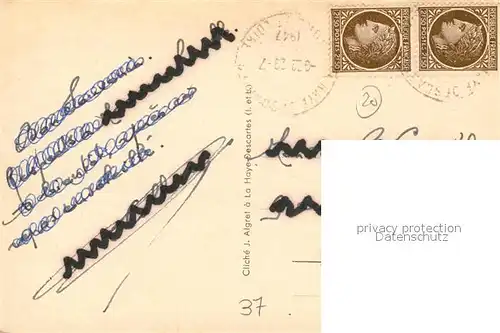 AK / Ansichtskarte Descartes La Haye Eglise Descartes