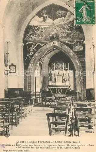 AK / Ansichtskarte Epercieux Saint Paul Choeur de l Eglise Epercieux Saint Paul