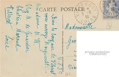 AK / Ansichtskarte Villerest Pont et village Villerest