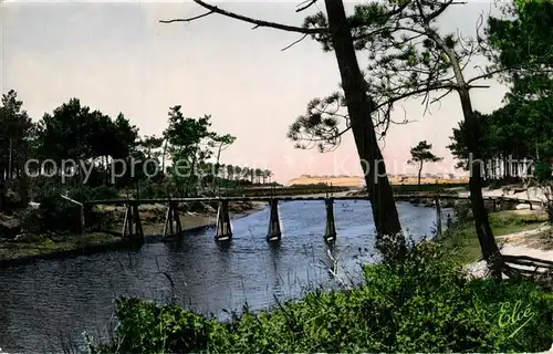 AK / Ansichtskarte Vieux Boucau les Bains Pont pittoresque dans les Pins Vieux Boucau les Bains