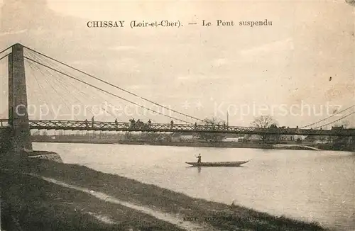 AK / Ansichtskarte Chissay en Touraine Pont suspendu Chissay en Touraine