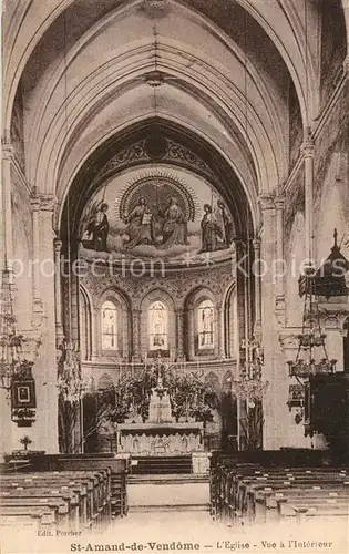 AK / Ansichtskarte Saint Amand de Vergt Eglise vue a l Interieur Saint Amand de Vergt
