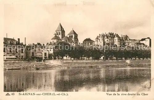 AK / Ansichtskarte Saint Aignan_Loir et Cher Vue de la rive droite du Cher Saint Aignan Loir et Cher