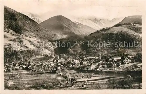 AK / Ansichtskarte Allevard_les_Bains_Isere Vue generale et Glacier du Gleyzin Paysage Alpes Allevard_les_Bains_Isere