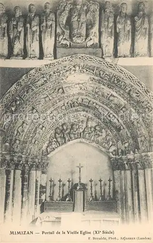 AK / Ansichtskarte Mimizan_Landes Portail de la vieille eglise XIe siecle Mimizan_Landes