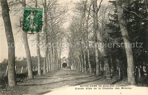 AK / Ansichtskarte Buglose Notre Dame de Buglose Grande Allee de la Chapelle des Miracles Buglose