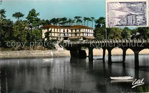 AK / Ansichtskarte Hossegor_Soorts_Landes Hotel Mercedes Pont sur le Canal Marin Hossegor_Soorts_Landes