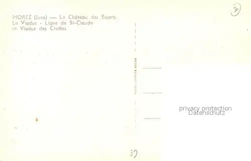 AK / Ansichtskarte Morez Chateau des Essarts Viaduc Chemin de fer Morez