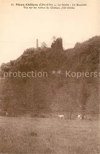 AK / Ansichtskarte Vieux Chateau Le Serein vue sur les ruines du Chateau XIIe siecle Vieux Chateau