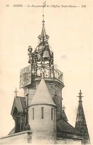 AK / Ansichtskarte Dijon_Cote_d_Or Jacquemart de l Eglise Notre Dame Dijon_Cote_d_Or