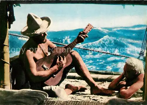 AK / Ansichtskarte Oslo_Norwegen Expedition Kon Tiki 1947 Relaxation  Oslo Norwegen
