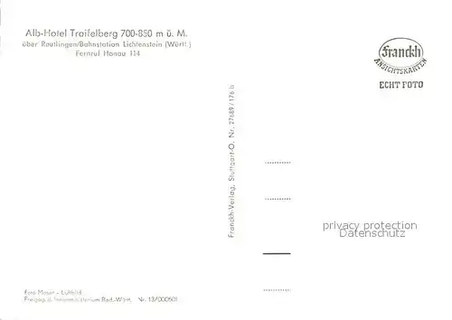 AK / Ansichtskarte Traifelberg Fliegeraufnahme Alb Hotel Traifelberg