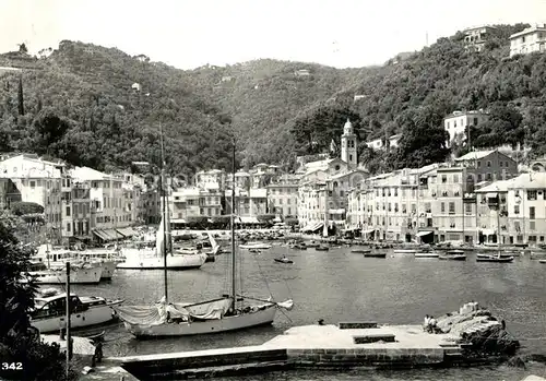 AK / Ansichtskarte Portofino_Liguria Panorama Hafen Portofino Liguria