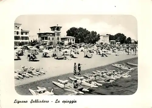 AK / Ansichtskarte Lignano_Sabbiadoro La spiaggia Lignano Sabbiadoro