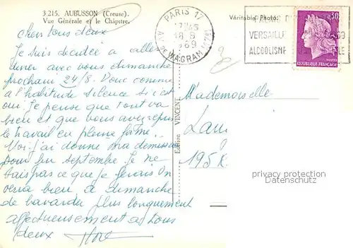 AK / Ansichtskarte Aubusson_Creuse Panorama Chapatre Aubusson Creuse