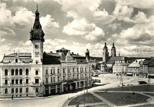 AK / Ansichtskarte Krnov Rathaus Kirche Stadtansicht Krnov
