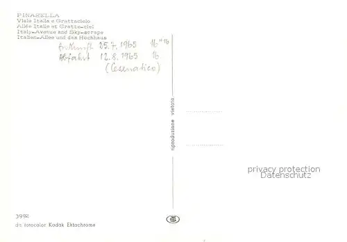 AK / Ansichtskarte Pinarella Viale Italia e Grattacielo Pinarella