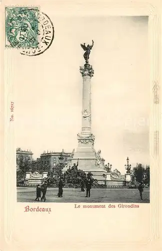 Bordeaux Le monument des Girondins Bordeaux