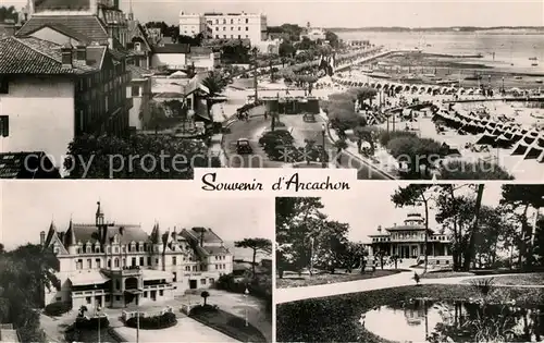 Arcachon_Gironde Promenade du bord de mer et la Plage Casino de la Plage Casino Mauresque Arcachon Gironde
