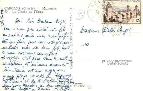 Carcans_Maubuisson La Conche sur l Etang Carcans Maubuisson