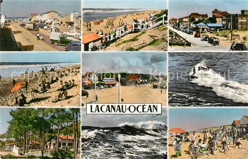 Lacanau Allees Pierre Ortal La Plage La Guingue Grosse Vague a lOcean Le Casino Bain dans la Vogue Jeux de Plage Lacanau