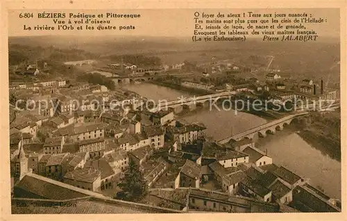 Beziers La riviere lOrb et les quatre ponts Beziers