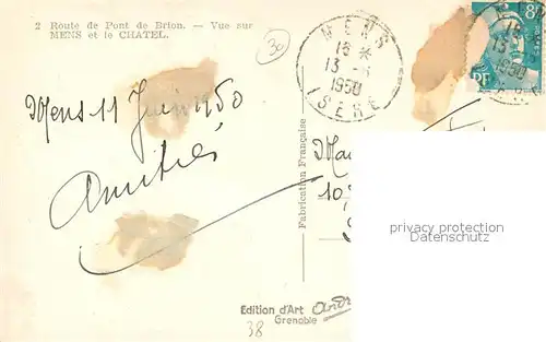 Mens Route de Pont de Brion Chatel Mens