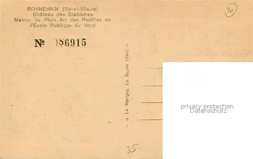 Bonnemain Chateau des Diablaires Bonnemain