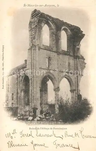 Saint Maurice sur Aveyron Ruines de l Abbaye de Fontainejean Saint Maurice sur Aveyron