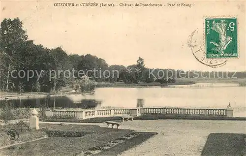 AK / Ansichtskarte Ouzouer sur Trezee Chateau de Pontchevron Parc Etang Ouzouer sur Trezee