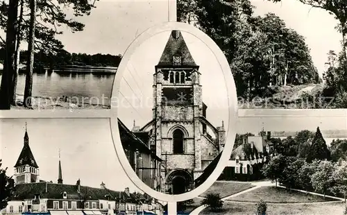 AK / Ansichtskarte Lorris Eglise Etang des Bois Route des Mitonnieres Chateau du Bignon Place du Martroy Lorris