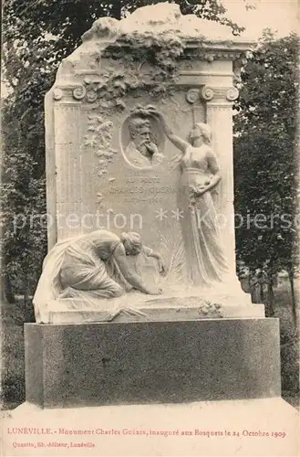 AK / Ansichtskarte Luneville Monument Charles Guerin inaugure aux Bosquets Luneville