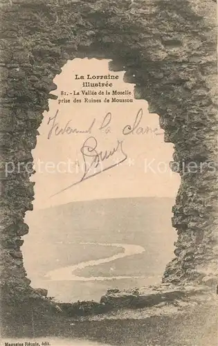 AK / Ansichtskarte Vallee_de_la_Moselle prise des Ruines de Mousson Vallee_de_la_Moselle