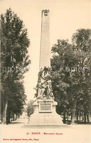 AK / Ansichtskarte Nancy_Lothringen Monument Carnot Nancy Lothringen