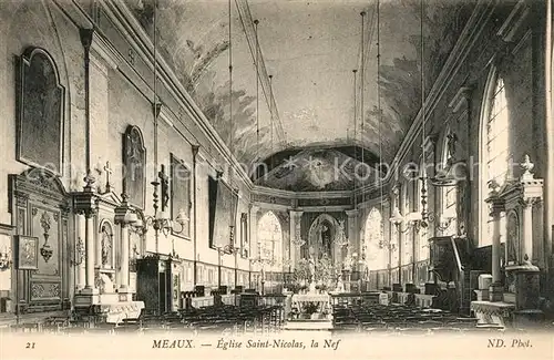 AK / Ansichtskarte Meaux_Seine_et_Marne Eglise Saint Nicolas la Nef Meaux_Seine_et_Marne