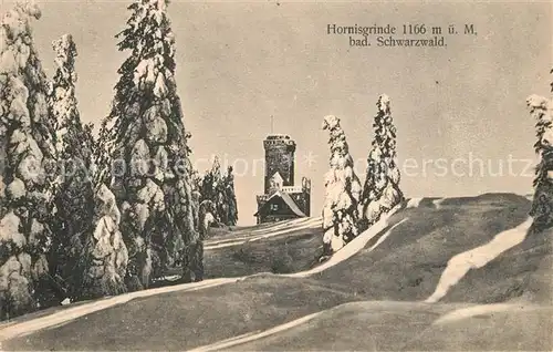 AK / Ansichtskarte Hornisgrinde Rasthaus Aussichtsturm Winter Hornisgrinde