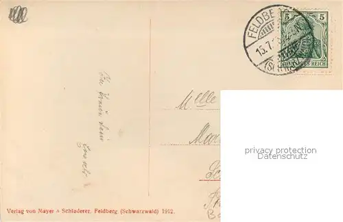 AK / Ansichtskarte Feldberg_Schwarzwald Feldsee Feldberg Schwarzwald