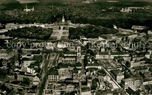 AK / Ansichtskarte Karlsruhe_Baden Fliegeraufnahme Schloss Karlsruhe_Baden