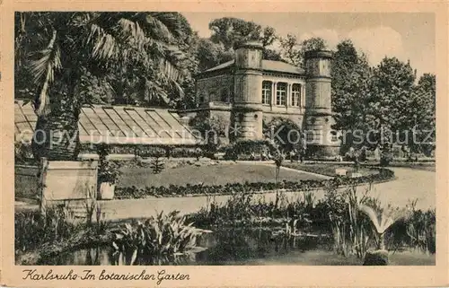 AK / Ansichtskarte Karlsruhe_Baden Botanischer Garten Karlsruhe_Baden