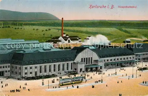 AK / Ansichtskarte Karlsruhe_Baden Hauptbahnhof Karlsruhe_Baden