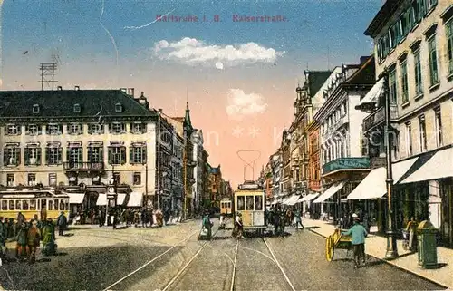 AK / Ansichtskarte Karlsruhe_Baden Kaiserstrasse Karlsruhe_Baden