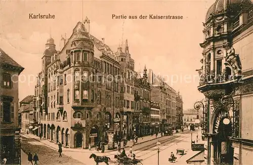 AK / Ansichtskarte Karlsruhe_Baden Kaiserstrasse Karlsruhe_Baden