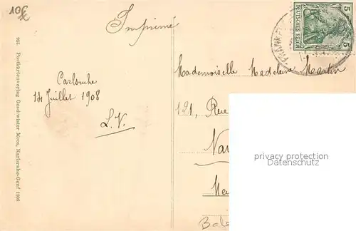 AK / Ansichtskarte Karlsruhe_Baden Kaiserstrasse Karlsruhe_Baden