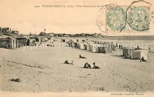 AK / Ansichtskarte Pornichet Vue generale de la plage Pornichet