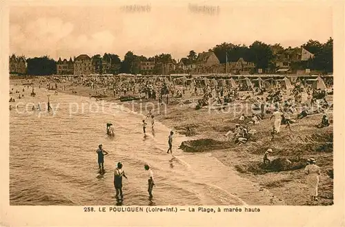 AK / Ansichtskarte Le_Pouliguen La plage a maree haute Le_Pouliguen
