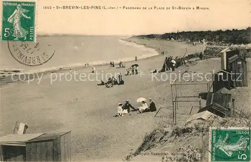 AK / Ansichtskarte Saint Brevin les Pins Panorama de la plage de Saint Brevin a Mindin Saint Brevin les Pins