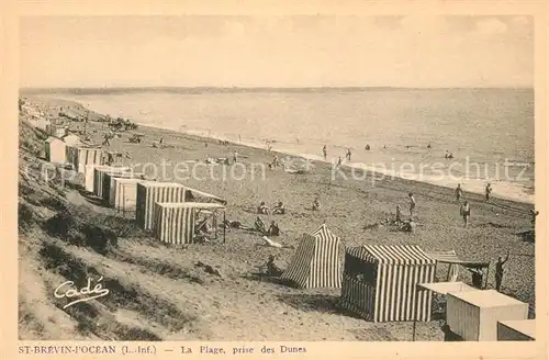 AK / Ansichtskarte Saint Brevin l_Ocean_Loire_Atlantique La plage vue prise des dunes Saint Brevin l_Ocean