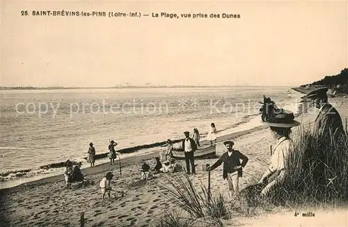 AK / Ansichtskarte Saint Brevin les Pins La plage vue prise des dunes Saint Brevin les Pins