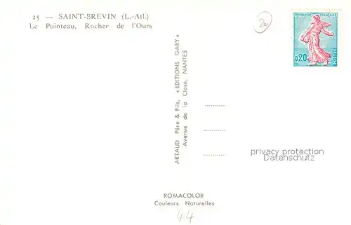 AK / Ansichtskarte Saint Brevin les Pins Le Pointeau Rocher de l Ours Saint Brevin les Pins